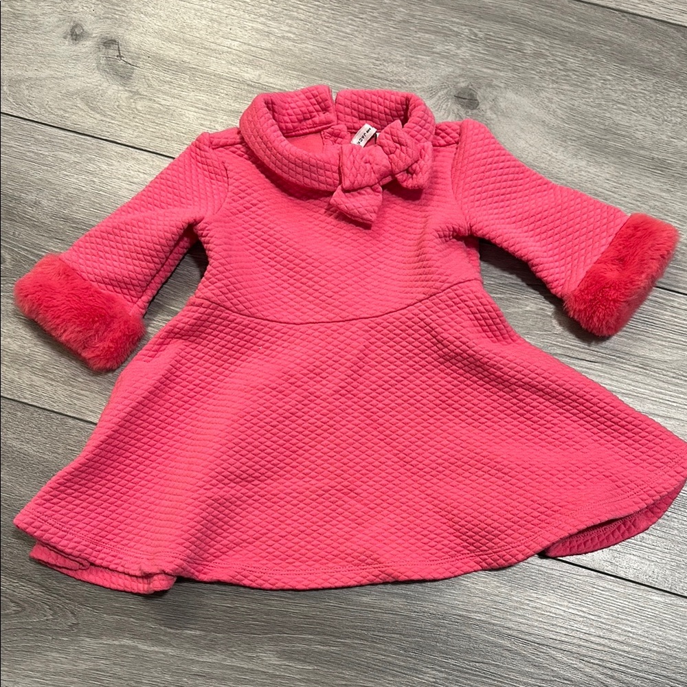 Adorable Pink Quilted Dress with Bow